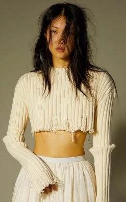 Asa Dip-Dyed Linen Maxi Skirt -Lady Fashion Store interior white asa dip dyed linen maxi skirt 3