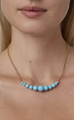 18K Gold And Turquoise Necklace