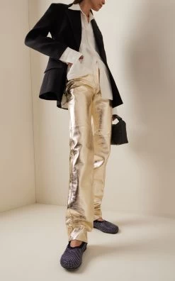 JW Anderson Crystal-Studded Denim Ballet Flats