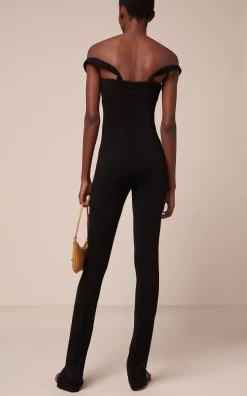Jacquemus Bra-Detailed Wool-Blend Jumpsuit -Lady Fashion Store jacquemus black la combinaison bikini 2