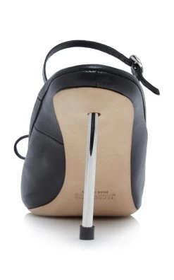 Jacquemus Leather Ballet Pumps -Lady Fashion Store jacquemus black les chaussures ballet 1