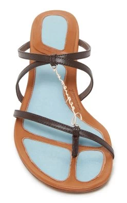 Jacquemus Basses Pralu Leather Sandals 9 Jacquemus Basses Pralu Leather Sandals -Lady Fashion Store jacquemus brown les sandales basses pralu 3