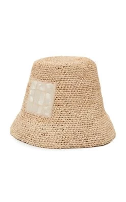 Jacquemus Le Bob Ficiu Raffia Hat -Lady Fashion Store jacquemus neutral le bob ficiu 1
