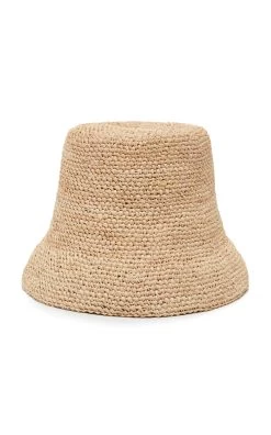 Jacquemus Le Bob Ficiu Raffia Hat -Lady Fashion Store jacquemus neutral le bob ficiu 2