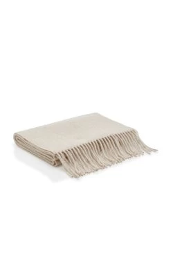 Jacquemus Logo Wool Scarf -Lady Fashion Store jacquemus neutral logo wool scarf 2