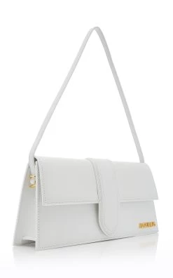 Jacquemus Le Bambino Long Leather Shoulder Bag -Lady Fashion Store jacquemus white le bambidou long cotton shoulder bag 1