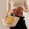 Jacquemus Le Petite Panier Soli Raffia Basket Tote 1 Jacquemus Le Petite Panier Soli Raffia Basket Tote -Lady Fashion Store jacquemus yellow le petit panier soli