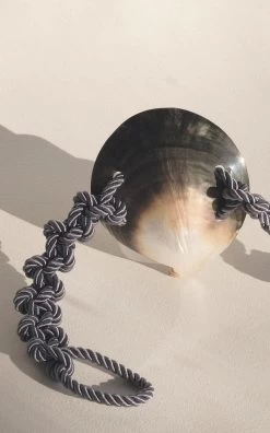 Mother Of Pearl Braided Belt -Lady Fashion Store jasmin sparrow grey mother of pearl braided belt 2