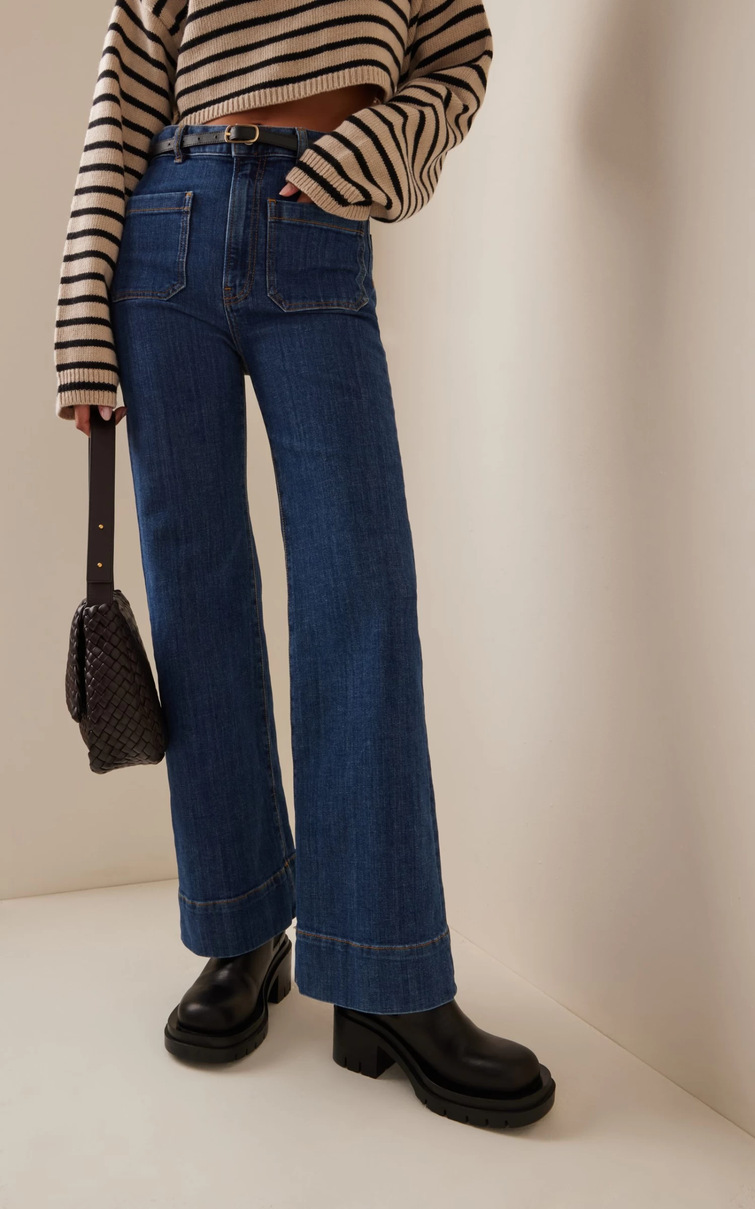 St Monica Stretch High-Rise Flared-Leg Jeans 4 St Monica Stretch High-Rise Flared-Leg Jeans - Image 2