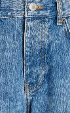 Rodeo Rigid Mid-Rise Straight-Leg Jeans -Lady Fashion Store jeanerica light wash rw005 rodeo jeans 3