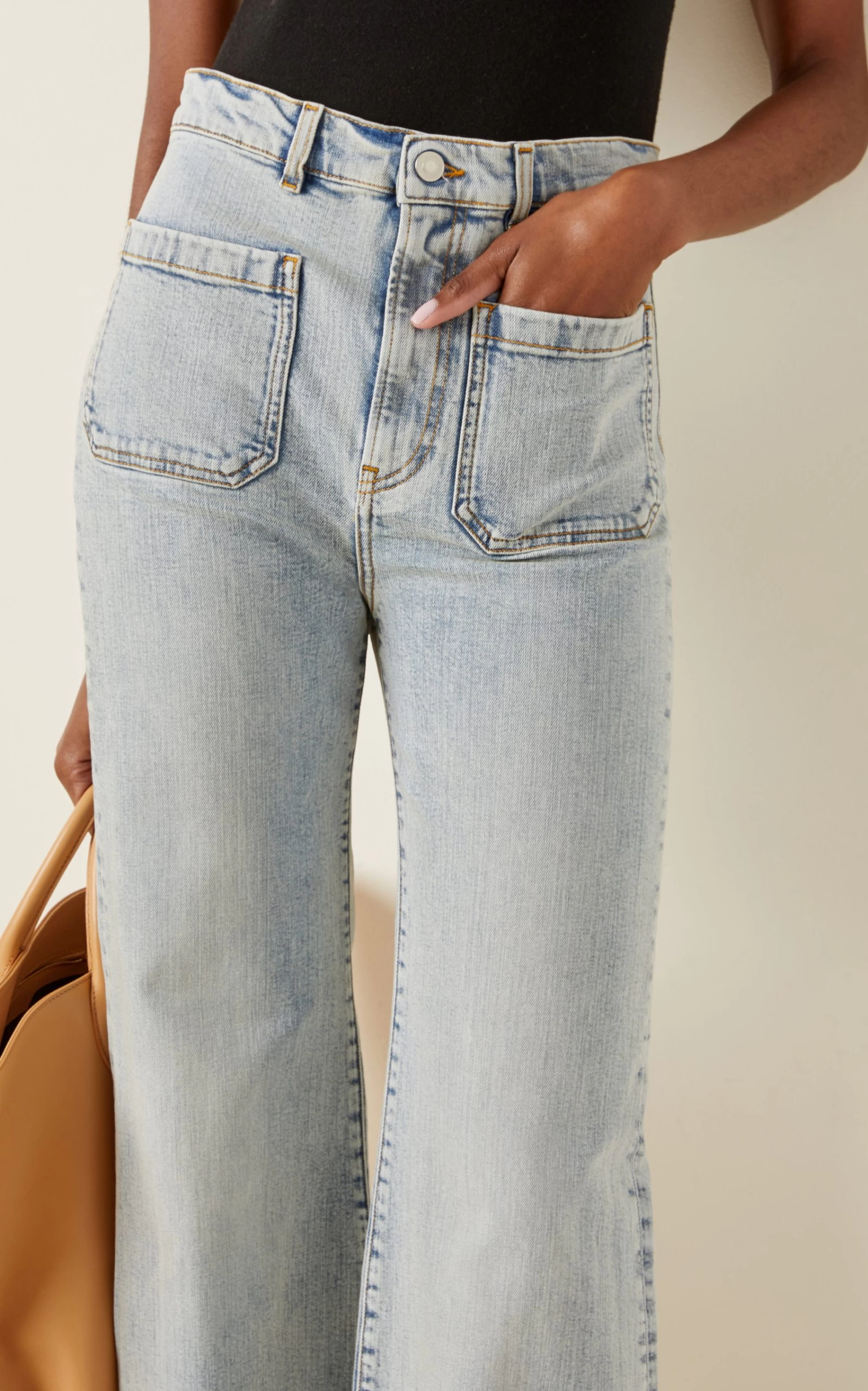 St Monica Stretch High-Rise Flared-Leg Jeans 4 St Monica Stretch High-Rise Flared-Leg Jeans - Image 2