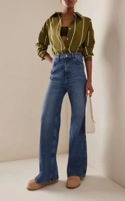 Trevi Stretch High-Rise Flared-Leg Jeans