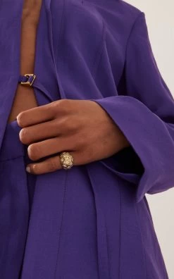 18K Gold Stardust Dome Diamond Ring