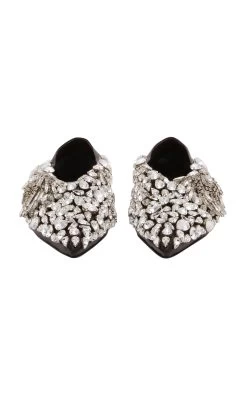 Jil Sander Ballet Crystal Flats -Lady Fashion Store jil sander black ballet crystal flats 3