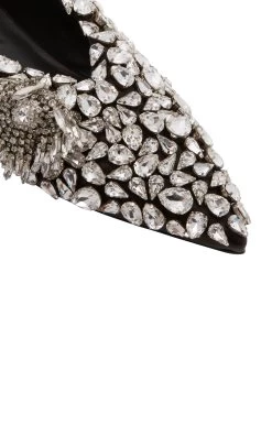 Jil Sander Ballet Crystal Flats -Lady Fashion Store jil sander black ballet crystal flats 6