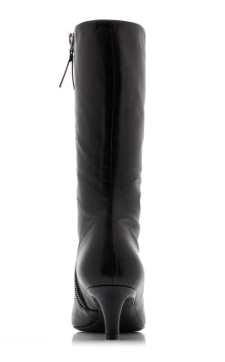 Jil Sander Leather Ankle Boots -Lady Fashion Store jil sander black kid goat leather mid boot 2