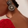 JOHANNA ORTIZ Iraca Palm Beaded Earrings 1 JOHANNA ORTIZ Iraca Palm Beaded Earrings -Lady Fashion Store johanna ortiz black iraca palm beaded earrings