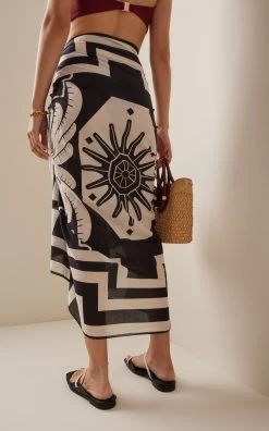 JOHANNA ORTIZ Organic Cotton Pareo -Lady Fashion Store johanna ortiz black pareo 2