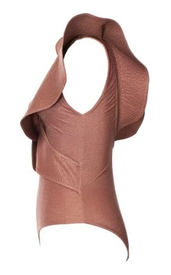 JOHANNA ORTIZ Golden Beaches Ruffled One-Piece Swimsuit -Lady Fashion Store johanna ortiz brown golden beaches ruffled one piece swimsuit 4