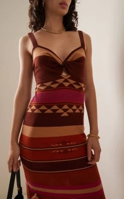 JOHANNA ORTIZ Under The Tropics Pima-Cotton Midi Dress -Lady Fashion Store johanna ortiz multi bedouin under the tropics cotton midi dress 1