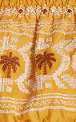 JOHANNA ORTIZ Cañaveral Embroidered Cotton-Blend Crop Top 9 JOHANNA ORTIZ Cañaveral Embroidered Cotton-Blend Crop Top -Lady Fashion Store johanna ortiz yellow canaveral crop top 3