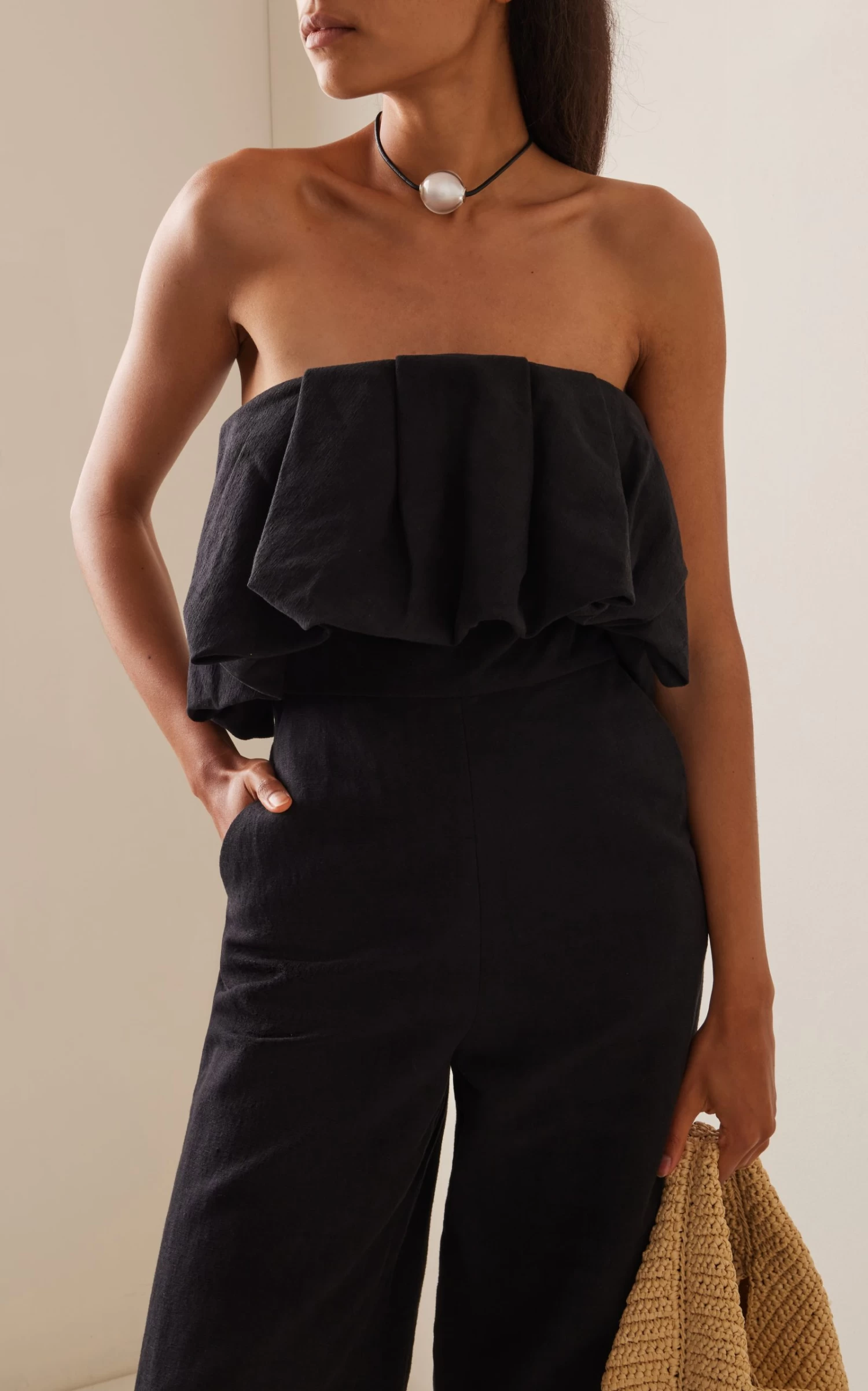 Puff-Detail Cotton-Linen Jumpsuit 4 Puff-Detail Cotton-Linen Jumpsuit - Image 2