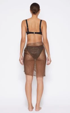 Doris Crystal-Mesh Mini Pareo 13 Doris Crystal-Mesh Mini Pareo -Lady Fashion Store jonathan simkhai brown doris pareo 5
