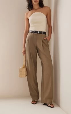 Felice Pleated Twill Relaxed Pants