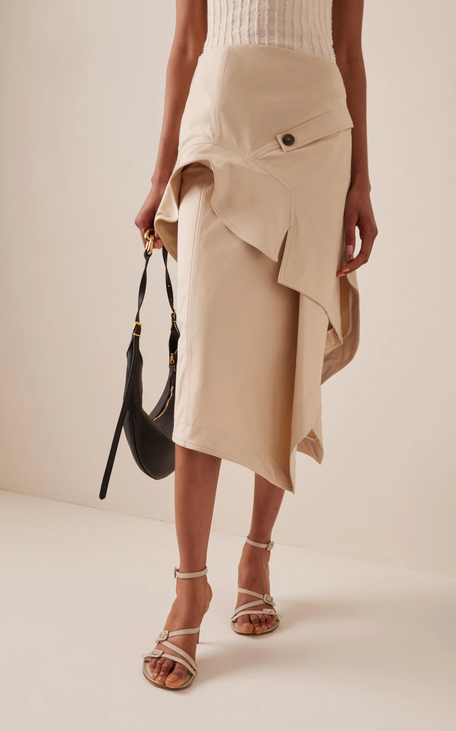 Bruna Draped Cotton Skirt 4 Bruna Draped Cotton Skirt - Image 2