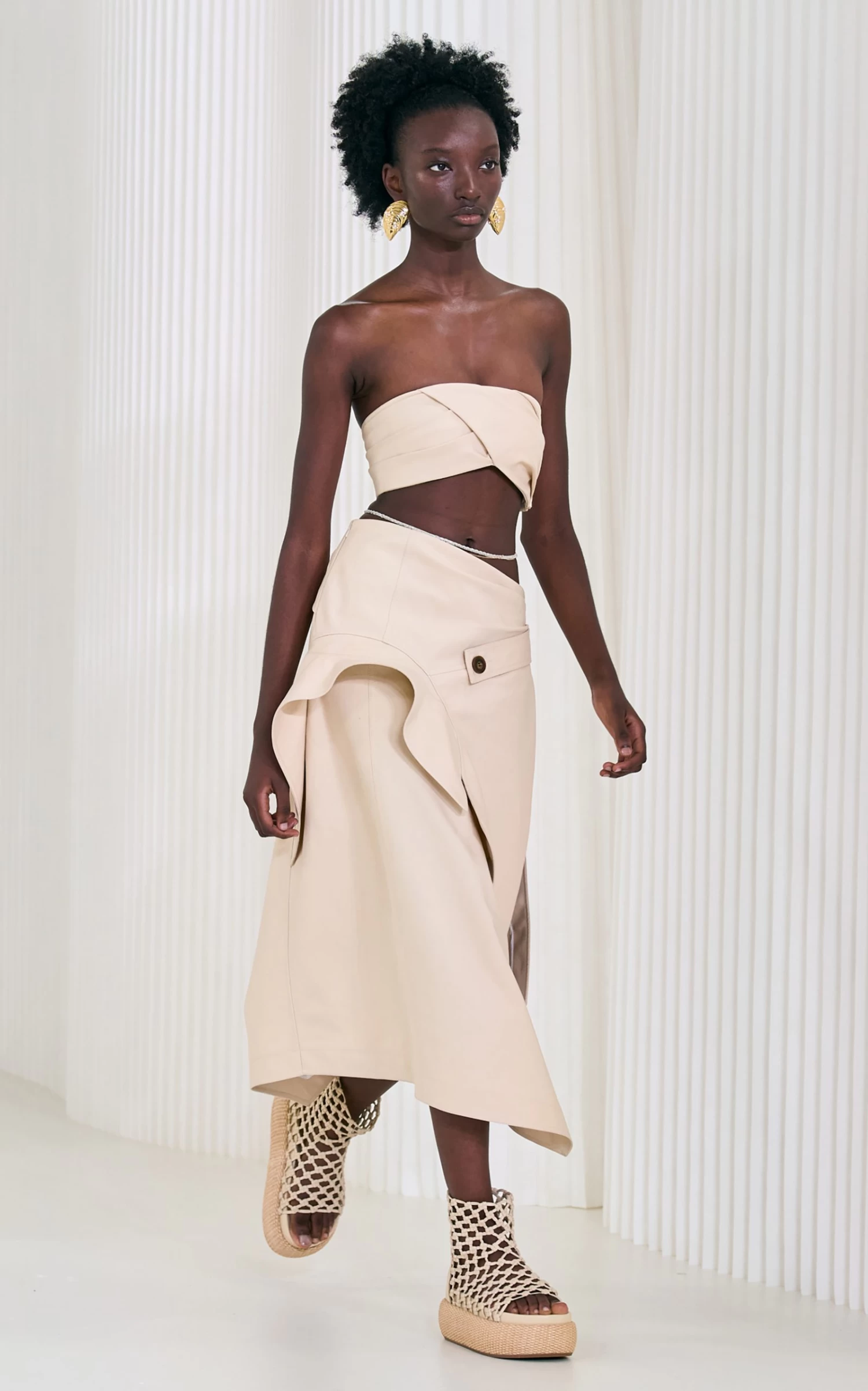 Bruna Draped Cotton Skirt 6 Bruna Draped Cotton Skirt - Image 4