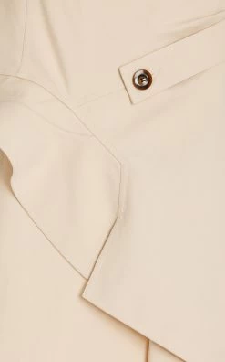 Bruna Draped Cotton Skirt 13 Bruna Draped Cotton Skirt -Lady Fashion Store jonathan simkhai neutral bruna menswear remixed draped skirt 5