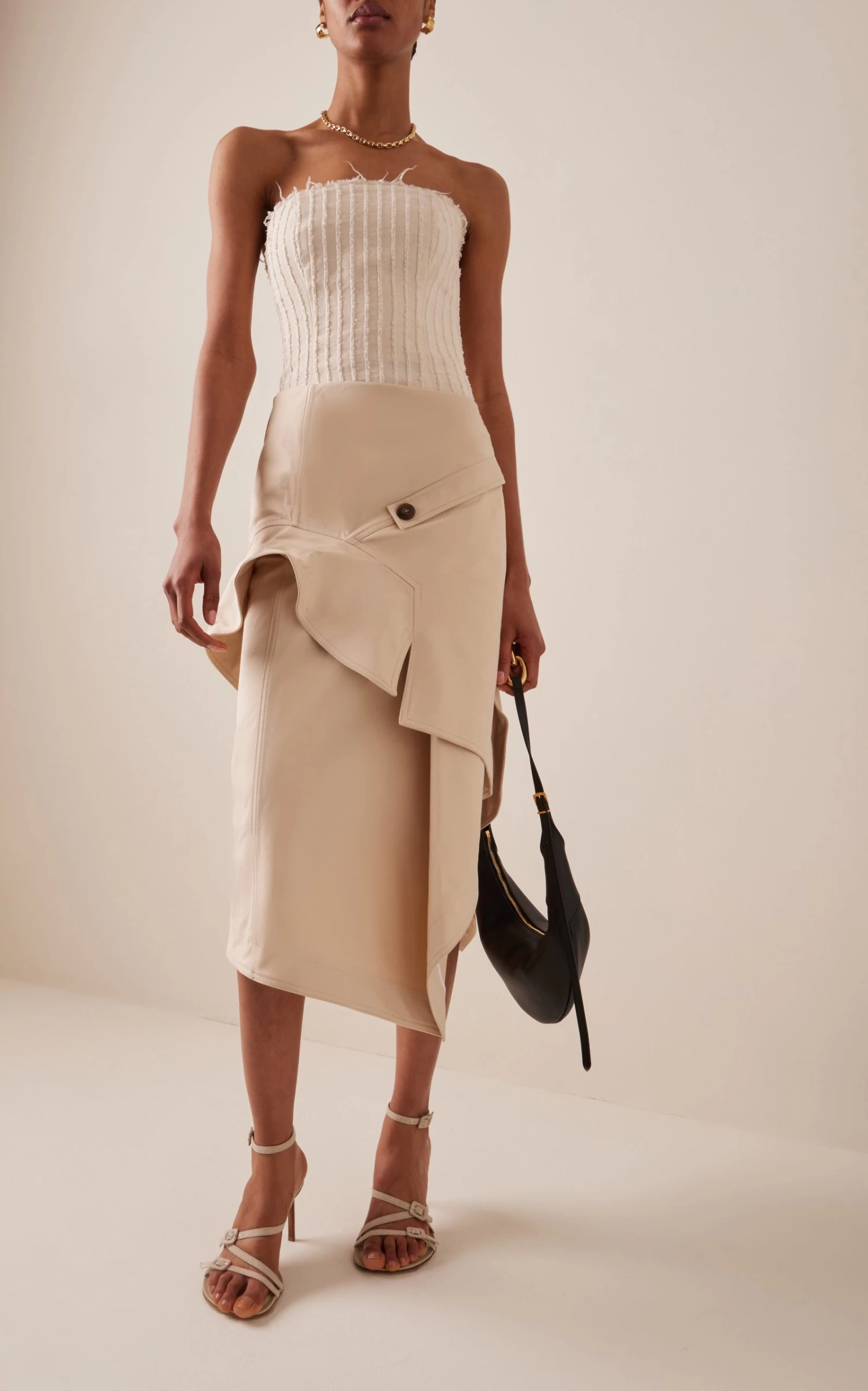 Bruna Draped Cotton Skirt 3 Bruna Draped Cotton Skirt