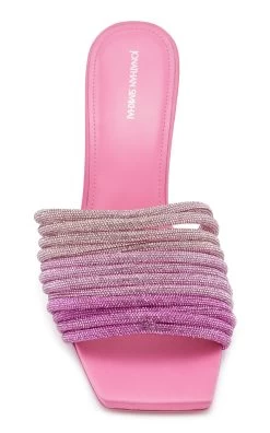 Lena Multi-Strap Crystal Mules -Lady Fashion Store jonathan simkhai pink lena multi strap crystal mule 2 2