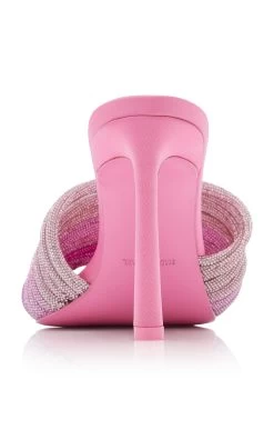 Lena Multi-Strap Crystal Mules -Lady Fashion Store jonathan simkhai pink lena multi strap crystal mule 2 3