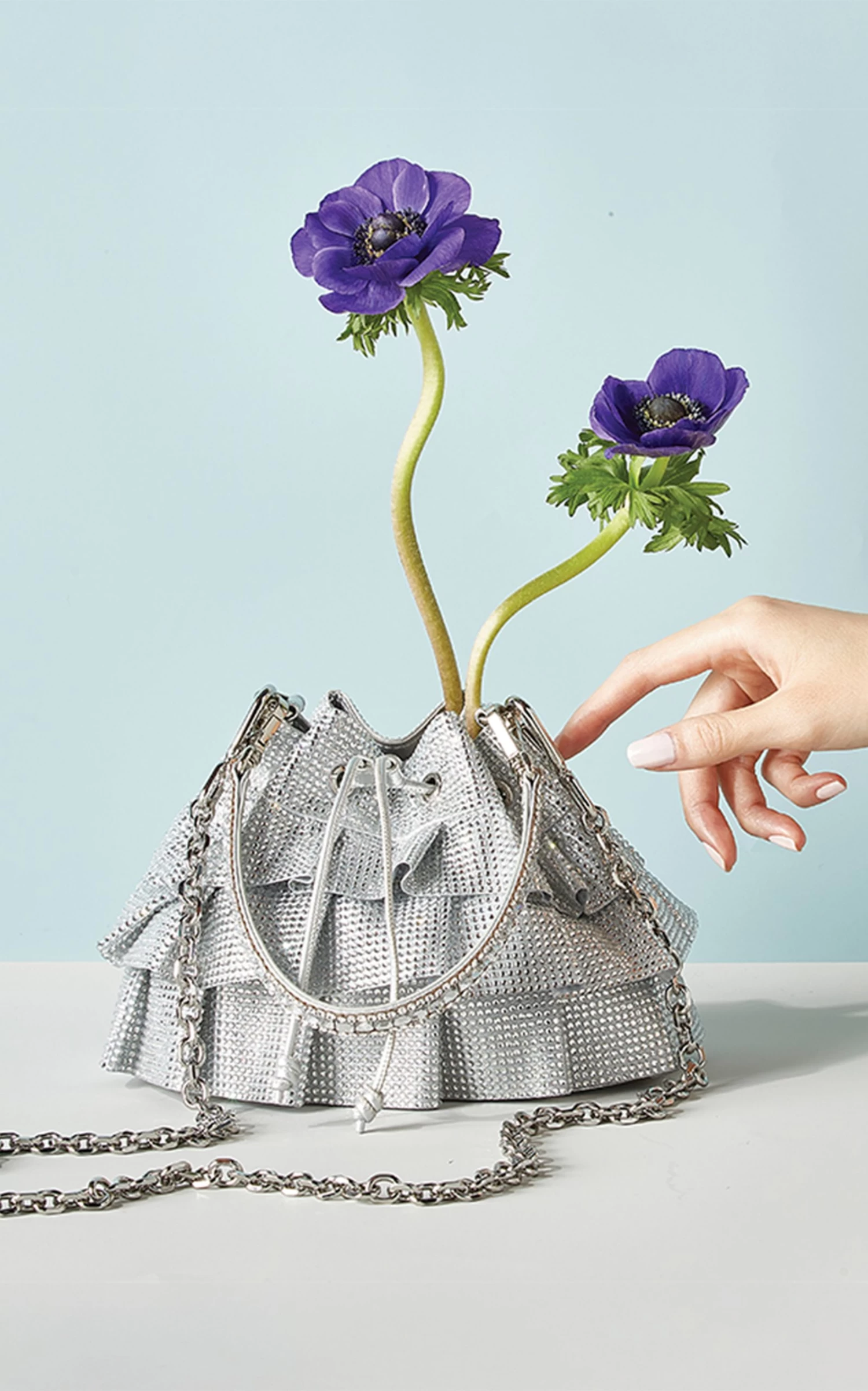 Ruffle Crystal Pouch 3 Ruffle Crystal Pouch