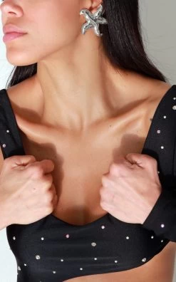 St. Barths Silver-Tone Earrings -Lady Fashion Store julietta silver st barths earrings 2 2