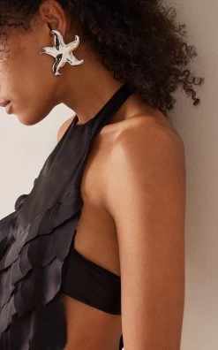 St. Barths Silver-Tone Earrings