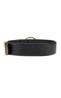 Bella Leather Belt -Lady Fashion Store khaite black bella leather belt 1