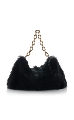 Clara Shearling Chain Shoulder Bag 8 Clara Shearling Chain Shoulder Bag -Lady Fashion Store khaite black clara shearling chain shoulder bag 2