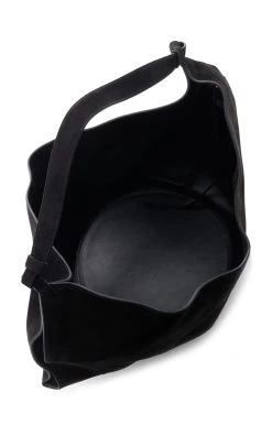 Lotus Medium Suede Bag -Lady Fashion Store khaite black lotus bag medium 3