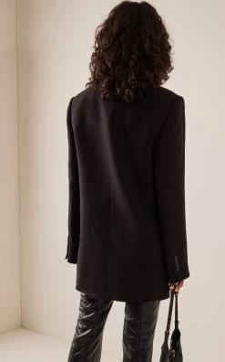 Balton Crystal-Emebllished Wool-Blend Jacket 7 Balton Crystal-Emebllished Wool-Blend Jacket -Lady Fashion Store khaite brown balton crystal lapel wool blend jacket 2