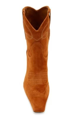 Dallas Suede Ankle Boots -Lady Fashion Store khaite brown dallas ankle boot 2