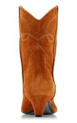 Dallas Suede Ankle Boots -Lady Fashion Store khaite brown dallas ankle boot 4