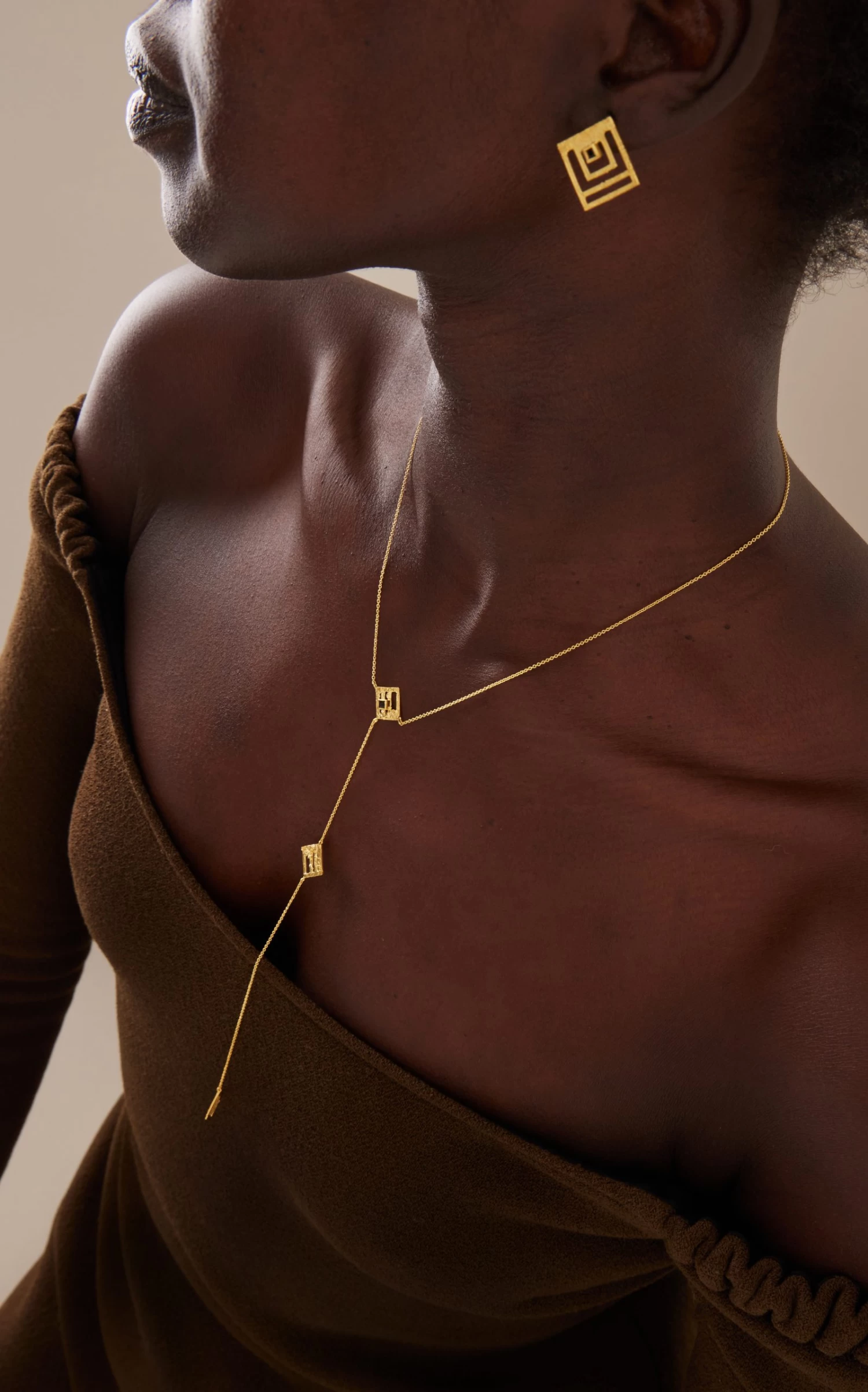 X Elhanati 24K Gold-Plated Lariat Necklace 3 X Elhanati 24K Gold-Plated Lariat Necklace