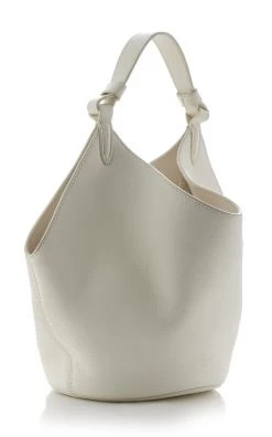 Lotus Mini Leather Tote Bag 7 Lotus Mini Leather Tote Bag -Lady Fashion Store khaite off white lotus mini leather tote 1
