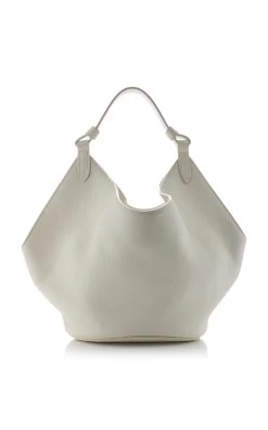 Lotus Mini Leather Tote Bag 8 Lotus Mini Leather Tote Bag -Lady Fashion Store khaite off white lotus mini leather tote 2