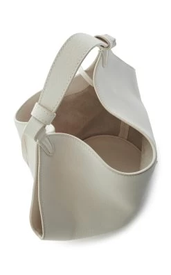 Lotus Mini Leather Tote Bag 9 Lotus Mini Leather Tote Bag -Lady Fashion Store khaite off white lotus mini leather tote 3