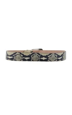 Bruno Snake-Embossed Leather Belt 5 Bruno Snake-Embossed Leather Belt -Lady Fashion Store khaite print bruno embossed leather belt 1