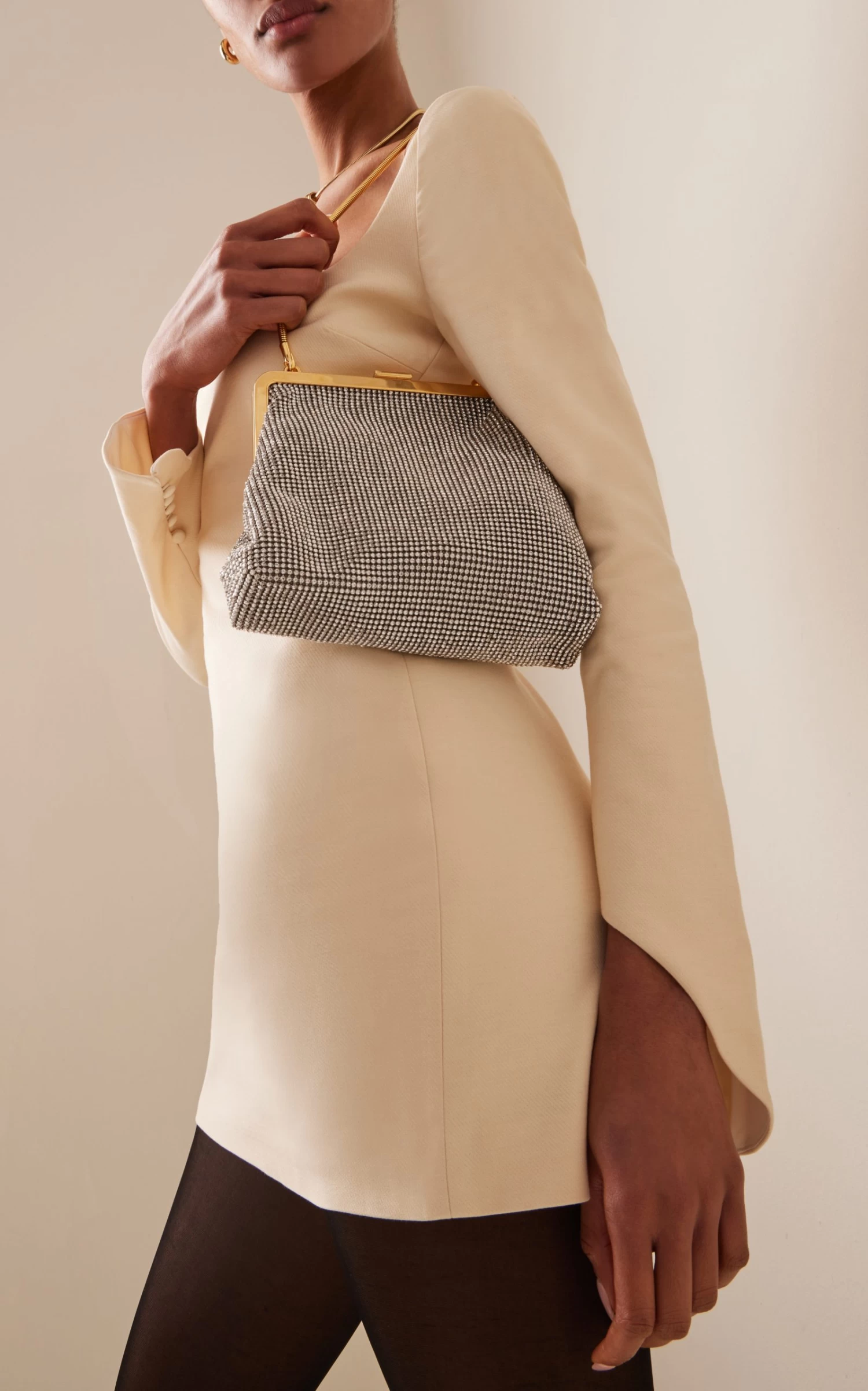 Lilith Crystal-Embellished Leather Evening Bag 4 Lilith Crystal-Embellished Leather Evening Bag - Image 2