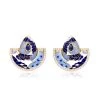 18k Yellow Gold Small Chinoiserie Bond Street Earrings
